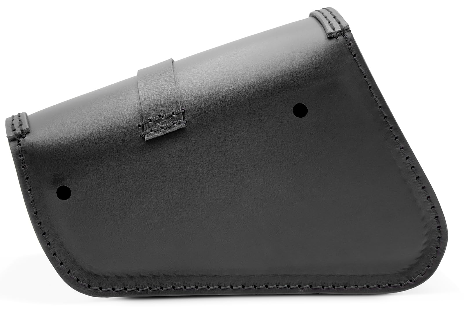 ends cuoio - Bolso Lateral Piel auténtica Compatible con Harley Davidson Softail Fat Bob, Low Rider, Slim 2018-2021, Bolsa Cuero Moto - Cierre magnético rápido - Lado Izquierdo (Negro)