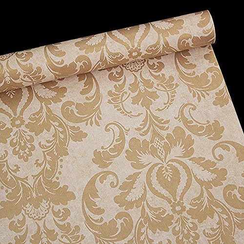 SimpleLife4U 2pcs Deluxe Damask SelfAdhesive Contact Paper Shelf