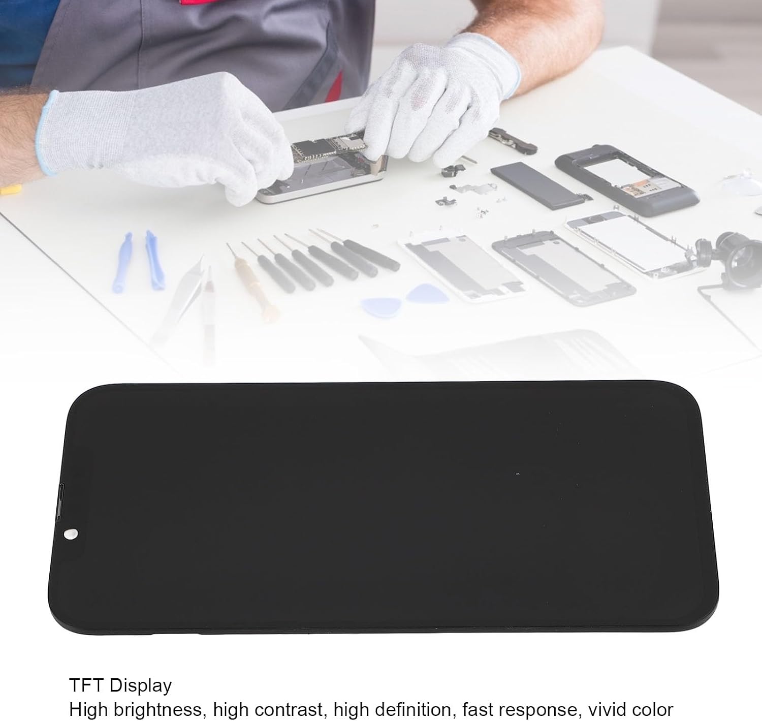 TFT Screen Replacement for iOS Phone 14 Plus, 6.7 inch 3D Touch Screen Display digitizer Repair kit Assembly, Professional Installation, Tested Before Shipping