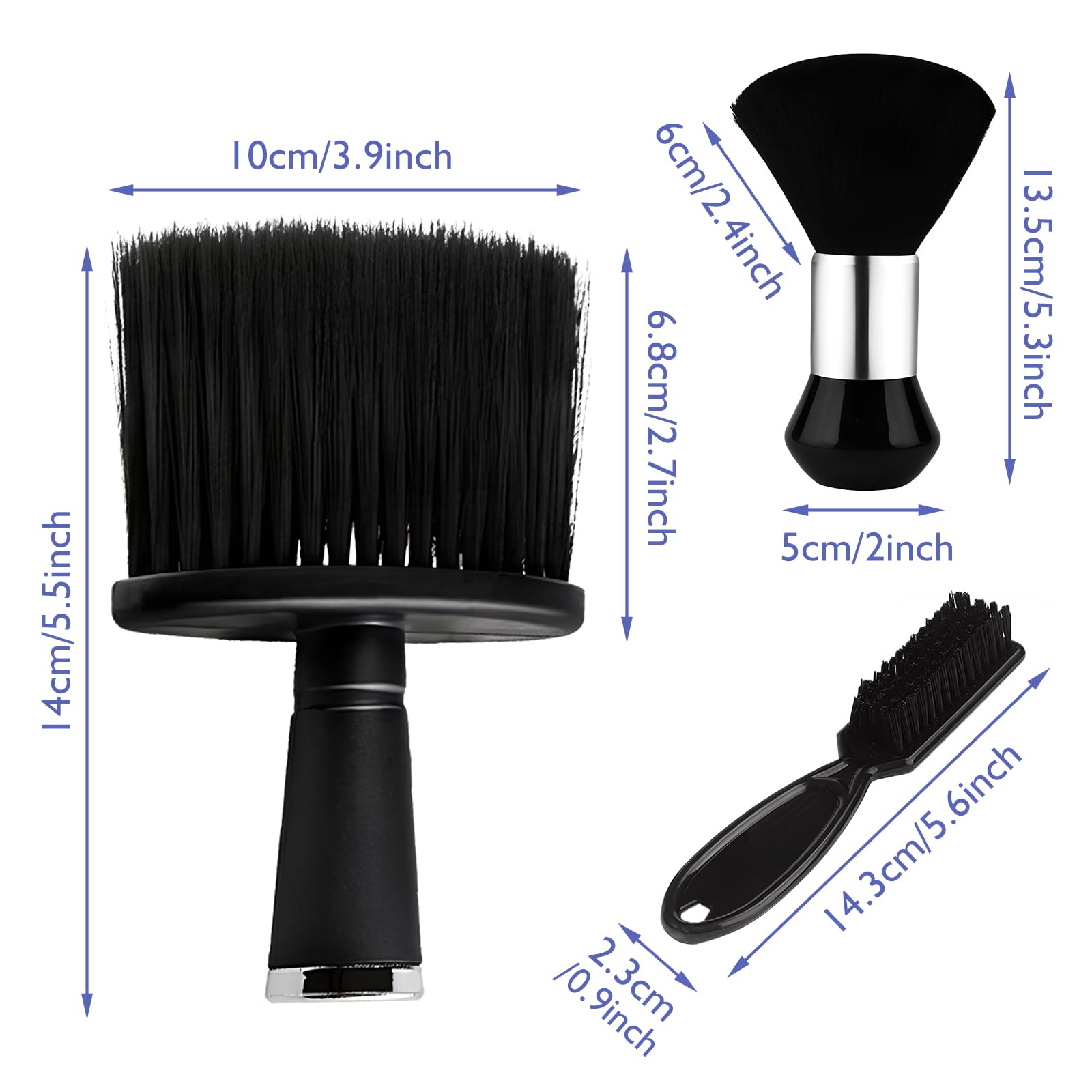 3 Pezzi Pennelli per collo, Barbiere Collo Spazzola, spazzola barbiere, spazzola barba, accessori barbiere, morbido spazzola barbiere per Strumenti di Pulizia per Barbieri