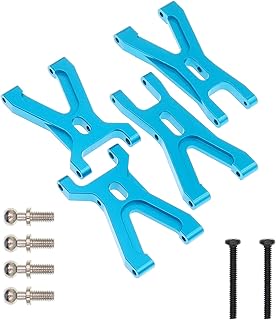 Treehobby 4PCS Aluminum Alloy Front & Rear Swing Arms Sets Compatible with WLtoys A949 A959 A969 A979 K929 1/18 RC Car Upgrade Parts (Blue)