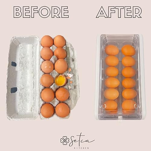 Miniatura 1 de Contenedor para huevos, soporte para huevos, contenedor para refrigerador, caja de refrigerador para huevos de gallina, organizador de