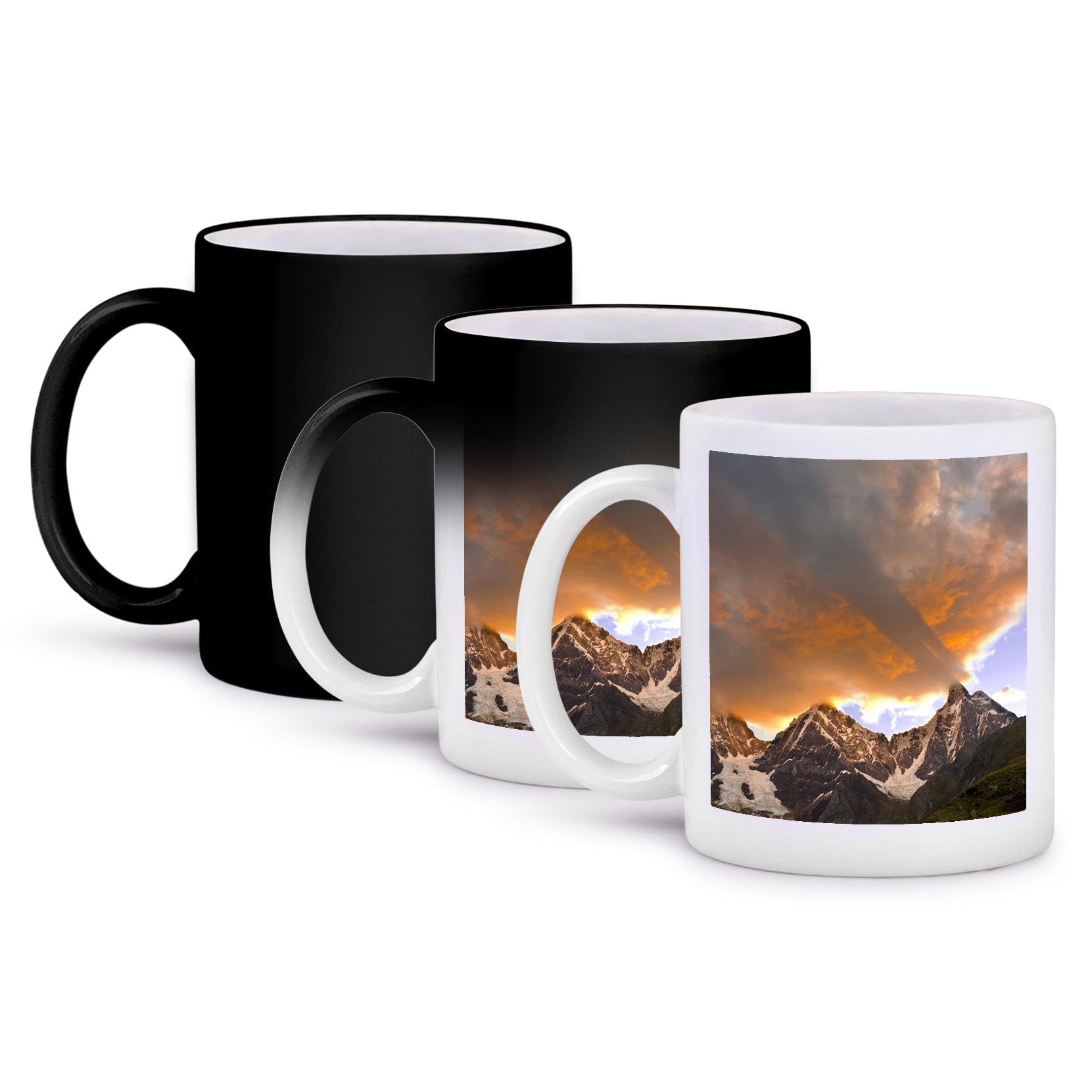 Photo 1 of 3dRose Sunrays, Clouds, Huayhuish, Andes Mountains, Peru-Howie Garber, Magic Transforming Mug, 11-Oz 11-oz Magic Transforming Mug