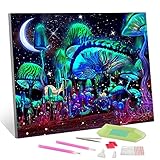 Mushroom Picture DIY 5D Diamond Painting Kit for Adult Kids Full Drill Crystal Rhinestone Embroidery