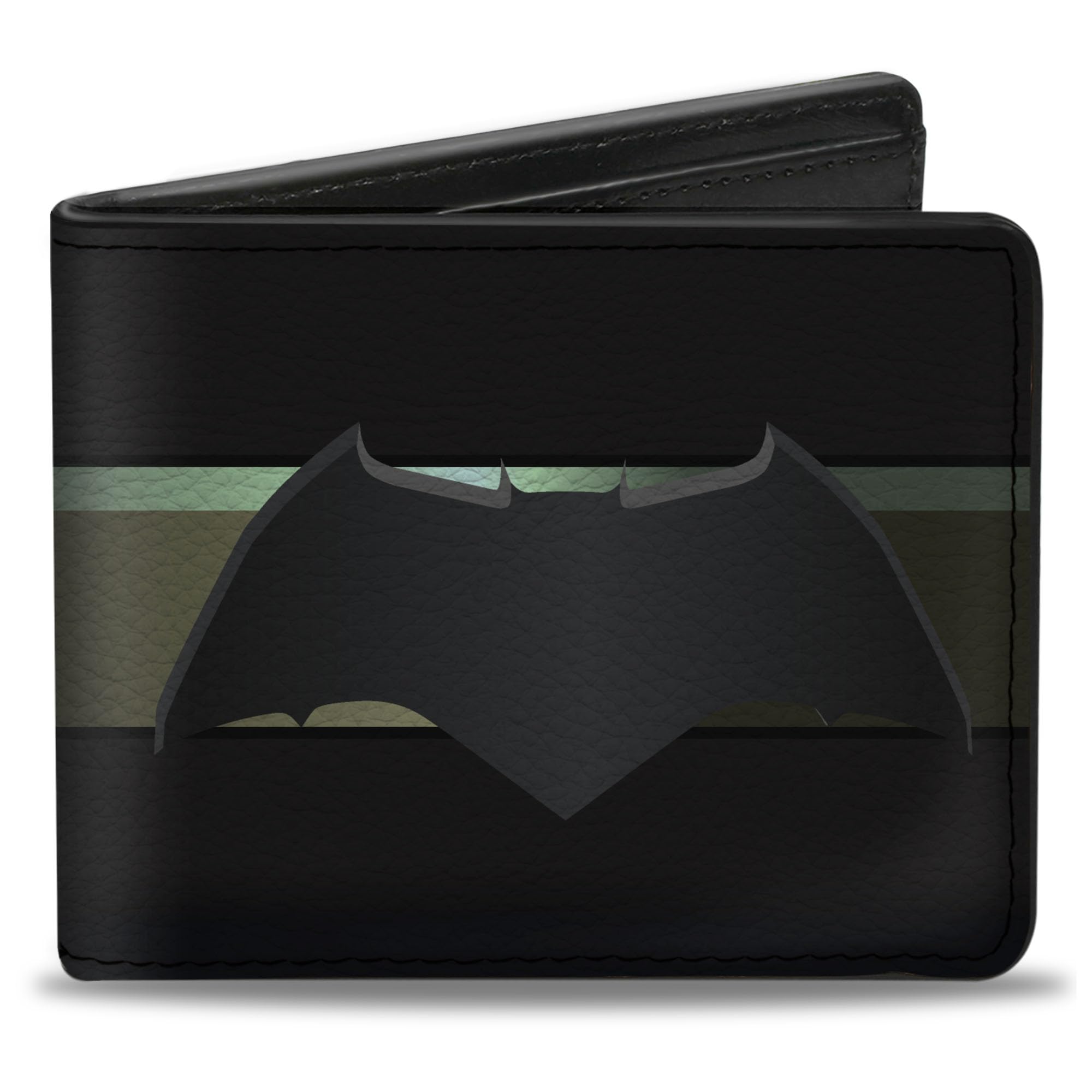 Buckle-Down Geldbörse aus PU – Batman 2017 Icon/Stripe schwarz/Gold verblasst