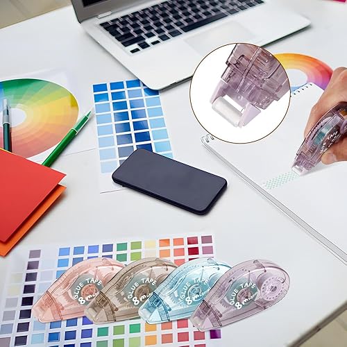 Miniatura 7 de Rodillo de cinta de doble cara  Paquete de 8 rodillos de cinta adhesiva para álbumes de recortes, envoltura, manualidades de papel para niños