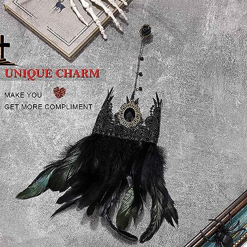 Fingerless Black Feather Glove Flapper 1920s Gloves for Women(1PCS)4