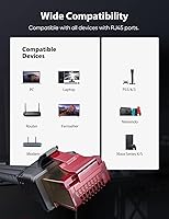 Vista 6 de Snowkids Cable Ethernet Cat 8 de 15 pies, señal fuerte, alta velocidad de 40 Gbps 2000 Mhz, cable de red con conector de Internet RJ45