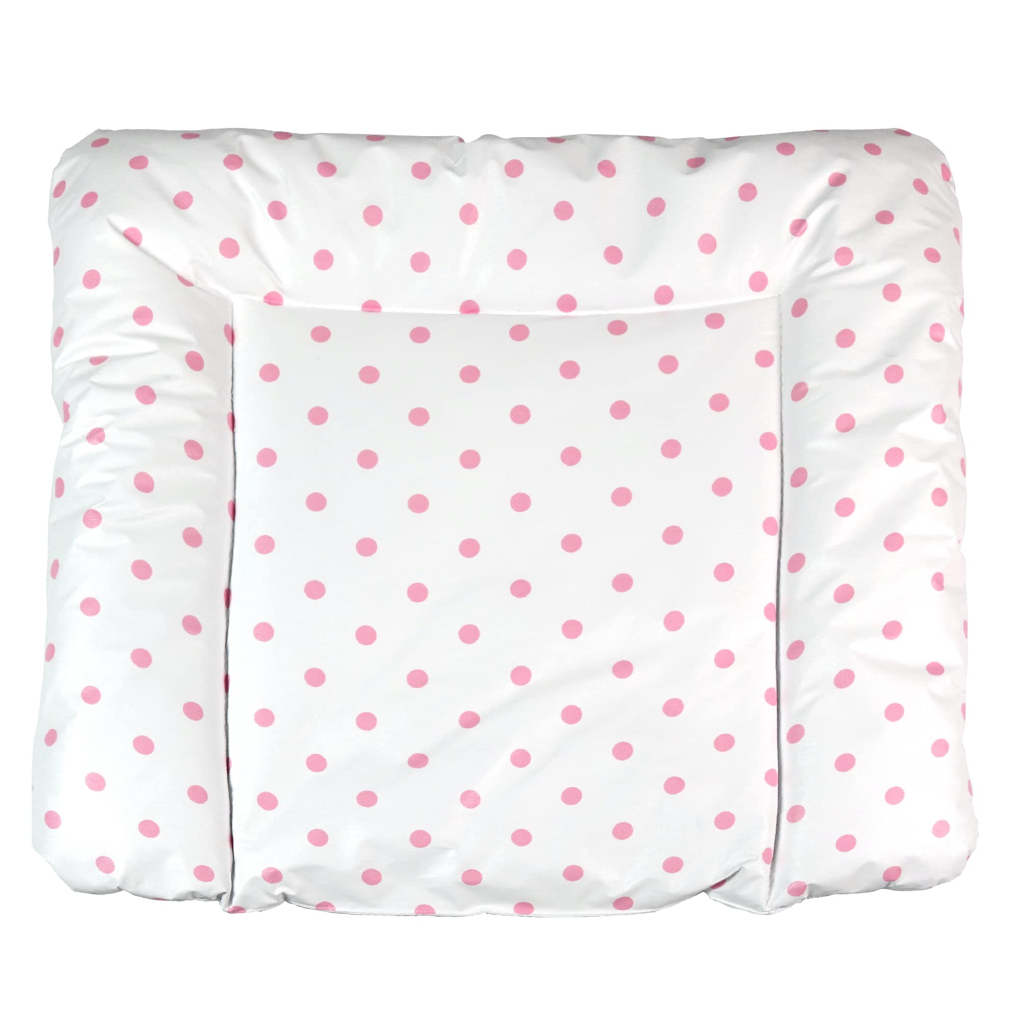 baby'ness Elyaf Dolgulu Pvc Alt Değiştirme Minderi, Sıvı Geçirmez, Leke Tutmaz, Puantiyeli, Pembe, 75x85cm