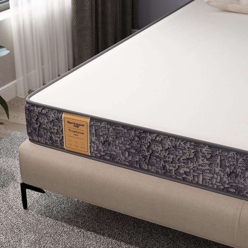 Image of Springwel Easy Truelove Pro 6 inch Pocket Spring Mattress | Medium Soft |Romance Mattress Ticking | Couple's Choice Small Single Size Mattress | Anti Skid Bottom Fabric (Size- 72x42x6 inches)