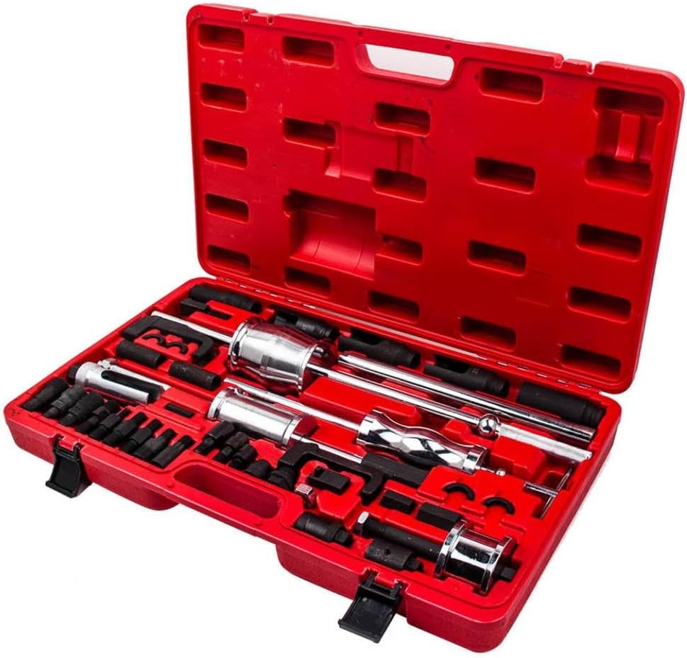 RHkxjPjyF Diesel Injector Remover Puller Tool Universal Master Kit Slide Hammer Tool Compatible with MERC QZ Auto Diesel Extractor