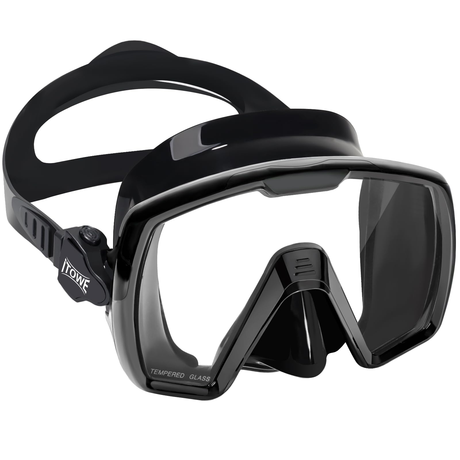 Máscara de buceo, gafas de natación para hombres y mujeres, de vidrio templado transparente, antivaho, equipo de buceo