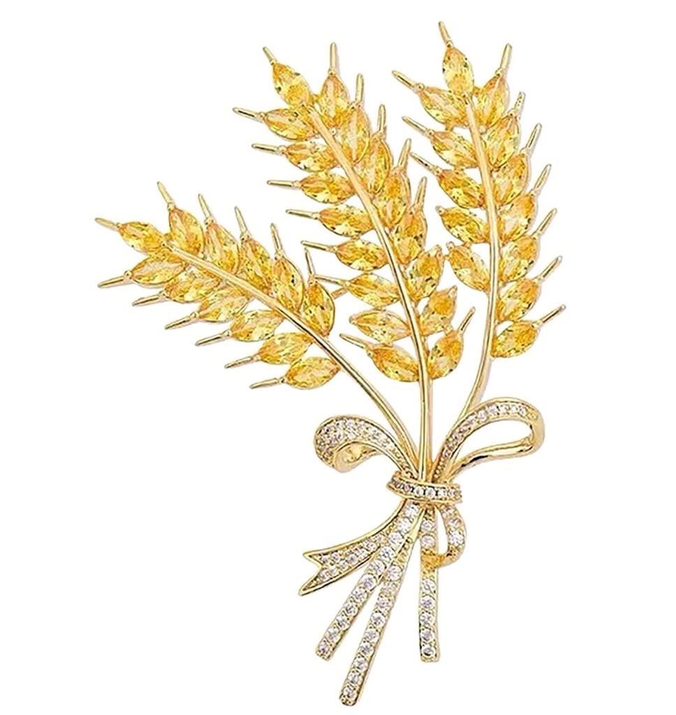 Broches bijoux de mode atmosphère chic avec détails couleur citrine