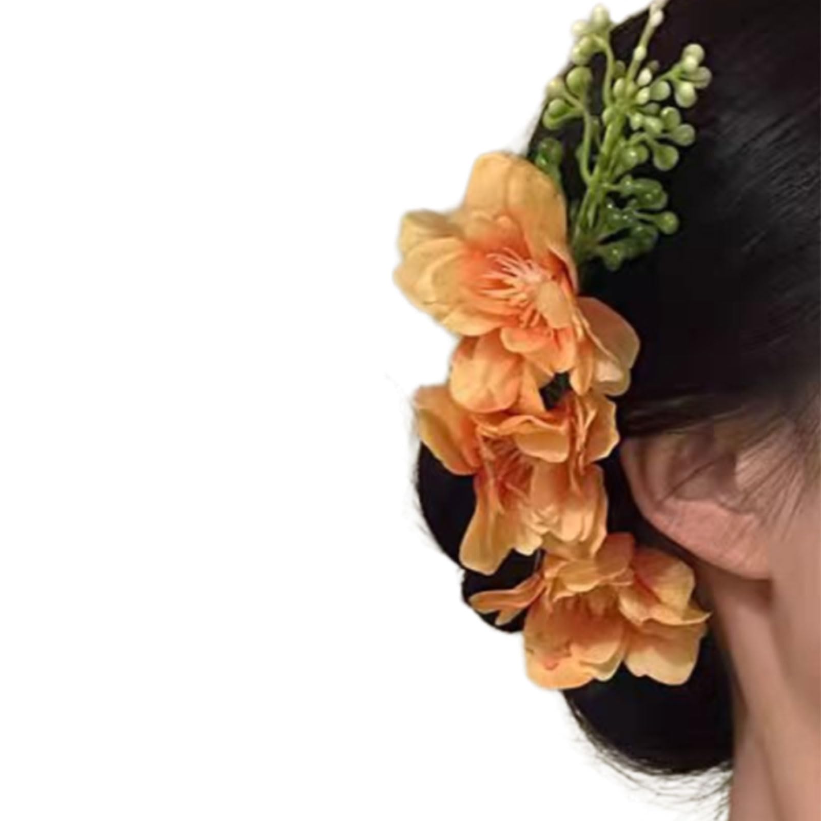 MICFENY Floral Resin Hair Comb For Ponytail Braids Nonslip Design Comfortable Hair Styling Tool Hairpiece Daily Use