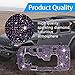 Zufoty Bling Gear Shift Box Frame Cover Trim Sticker, Gear Shift Panel Trim Sticker, Bling Car Interior Accessories for Women Men, Compatible with Wrangler 2012-2018 (Purple)