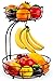 2 Stöckig Obstkorb mit Bananenhalter, Stehend Täglicher Küche moderne Obstschale, praktischer Obstkörbe Gemüsekorb aus Metall, Schwarz Baby,Schwarz günstig Kaufen-2 Stöckig Obstkorb mit Bananenhalter, Stehend Täglicher Küche moderne Obstschale, praktischer Obstkörbe Gemüsekorb aus Metall, Schwarz