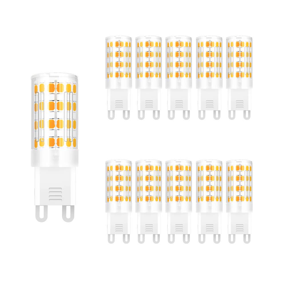 BDAYEK Led bulbs G9 5W LED Bulb 10-Pack 400 Lumens 3000K Warm White 360° Beam Angle Non-Dimmable AC220-240V SMD 2835 for Home Lighting