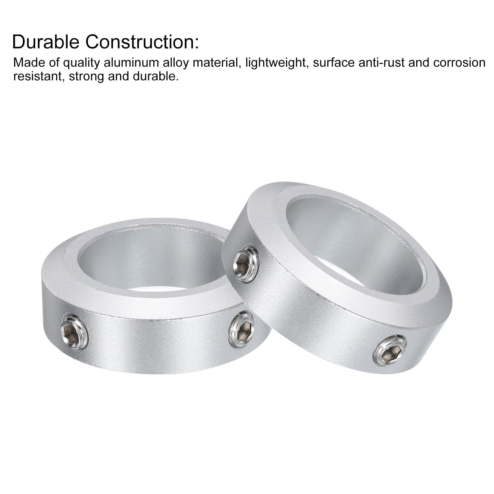 QUARKZMAN 10pz Collari a Vite per Alberi da 25mm, Collari per Albero Alluminio, Od 38 Mm e Spessore 12 Mm, Collare Morsetto a Vite, Collare Arresto per Guida Albero Asta Raggire