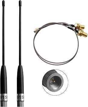 915MHz Soft LoRa Antenna Indoor 3dBi Gain Omni SMA Male + U.FL MHF1 Cable | 915 MHz LoRaWAN antennas with UFL MHF1 extension cable. Ideal for LoRa gateway & ESP32 OLED & 900MHz IoT devices 2 Pcs