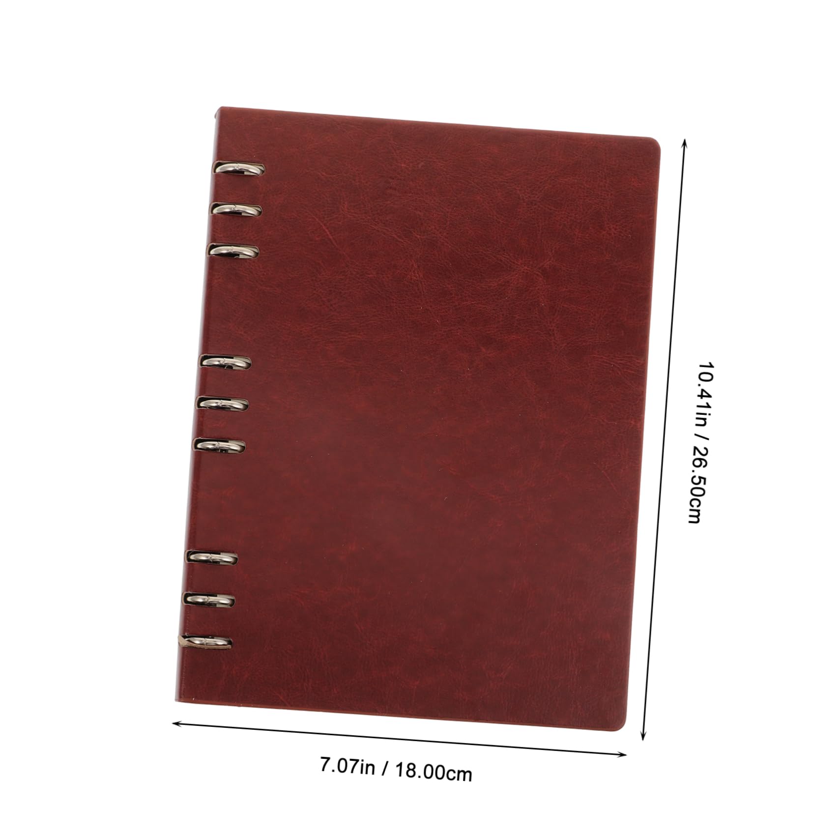 MAGICLULU Quaderno Copertina in Pelle Marrone Leggero e Resistente, Raccoglitore Anelli in Lega di Alluminio per Impiego Quotidiano e Ufficio