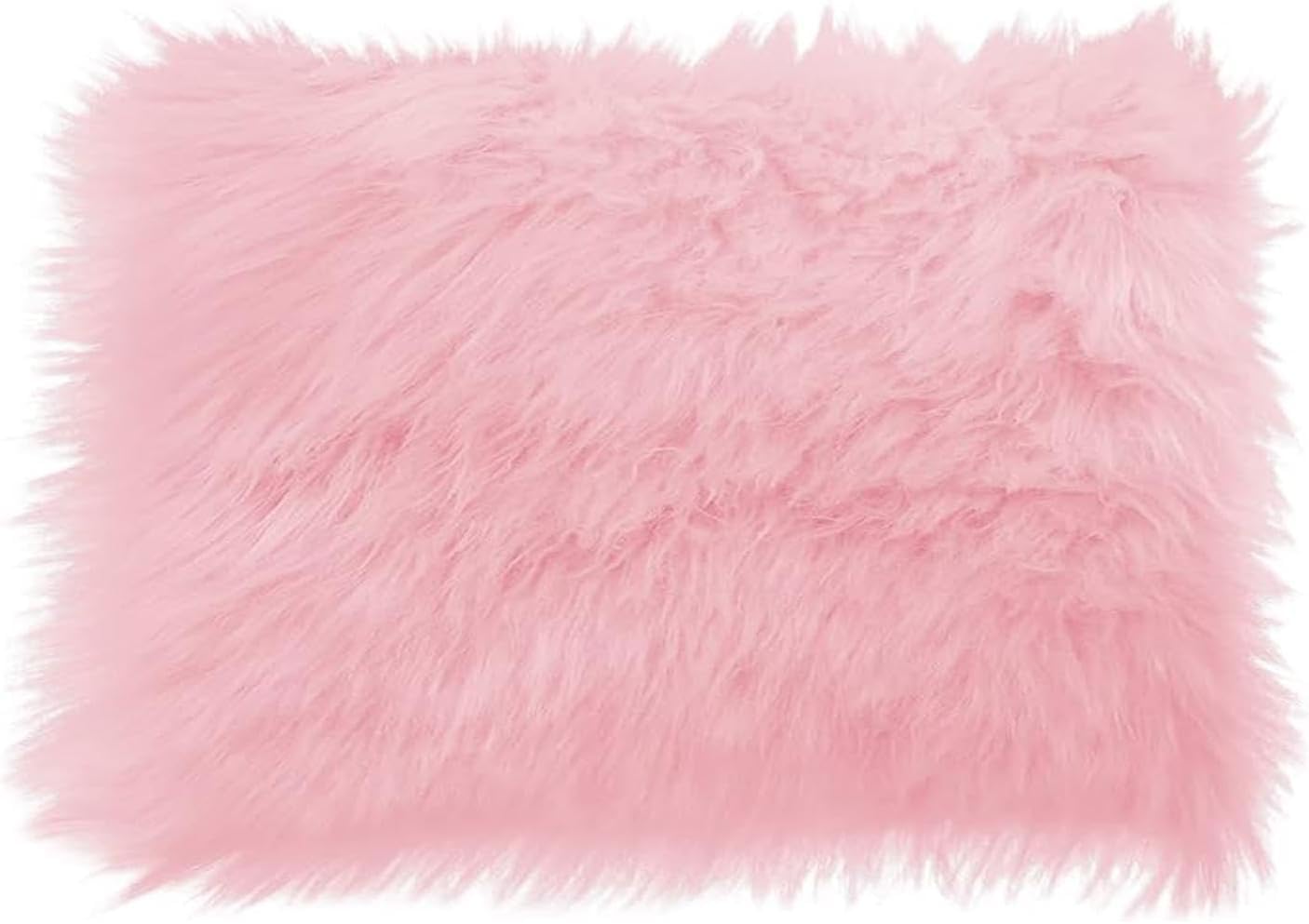 Adaxis Mini Faux Fur Area Rugs Fluffy Living Room Small Size Fit,for Tabletop Photography,Home Decor,Product Display,Locker Accessories for Girls (14X20, Pink)-image-2
