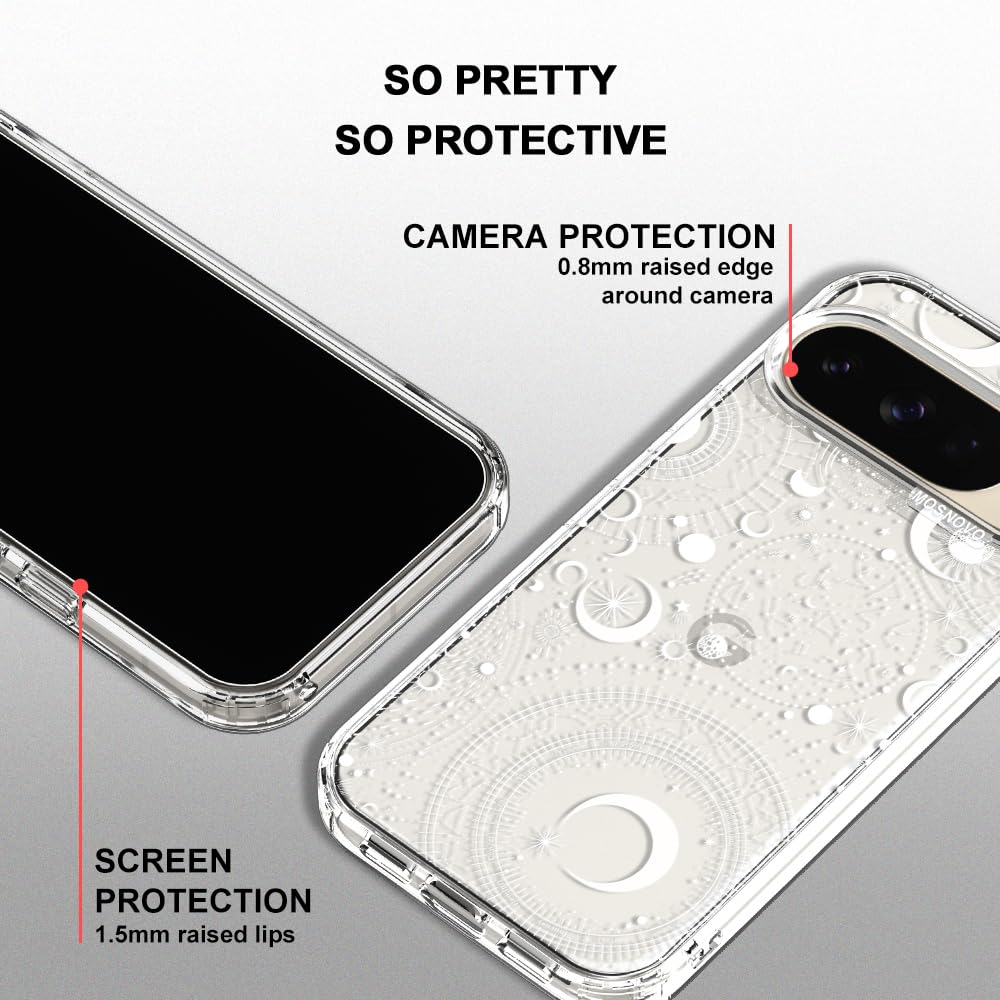 MOSNOVO Case for Google Pixel 10 & Pixel 10 Pro, [Buffertech 6.6ft Military-Grade Drop Protection] [Anti Peel Off Tech] Clear TPU Bumper Phone Case Cover Design - Cute Cherry — view 165