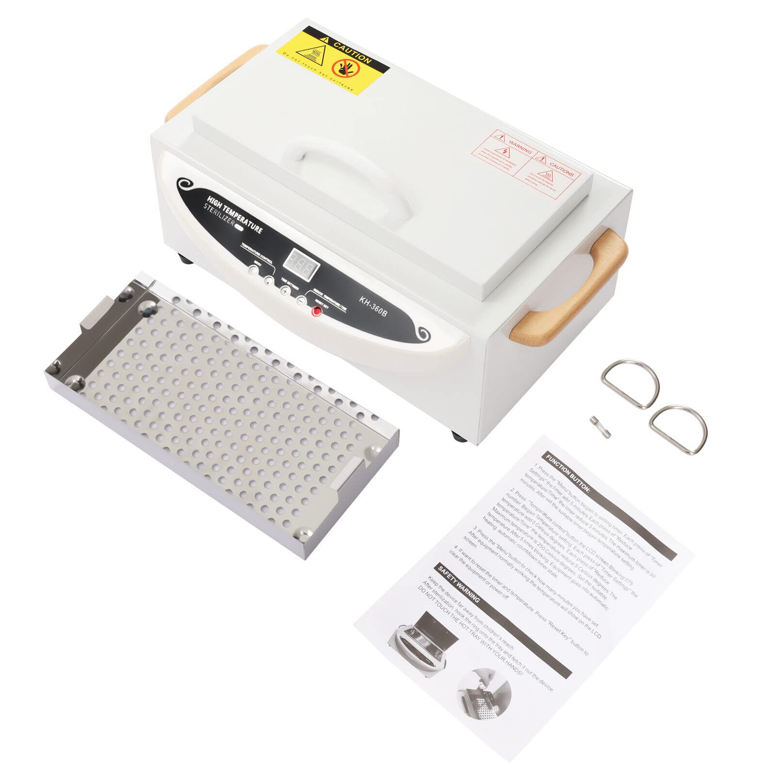 Sterilizzatore ad aria calda sterilizzatore ad alta temperatura per strumenti, 500 W, 250 °C, sterilizzatore a calore secco, sterilizzatore per studi di manicure e parrucchieri