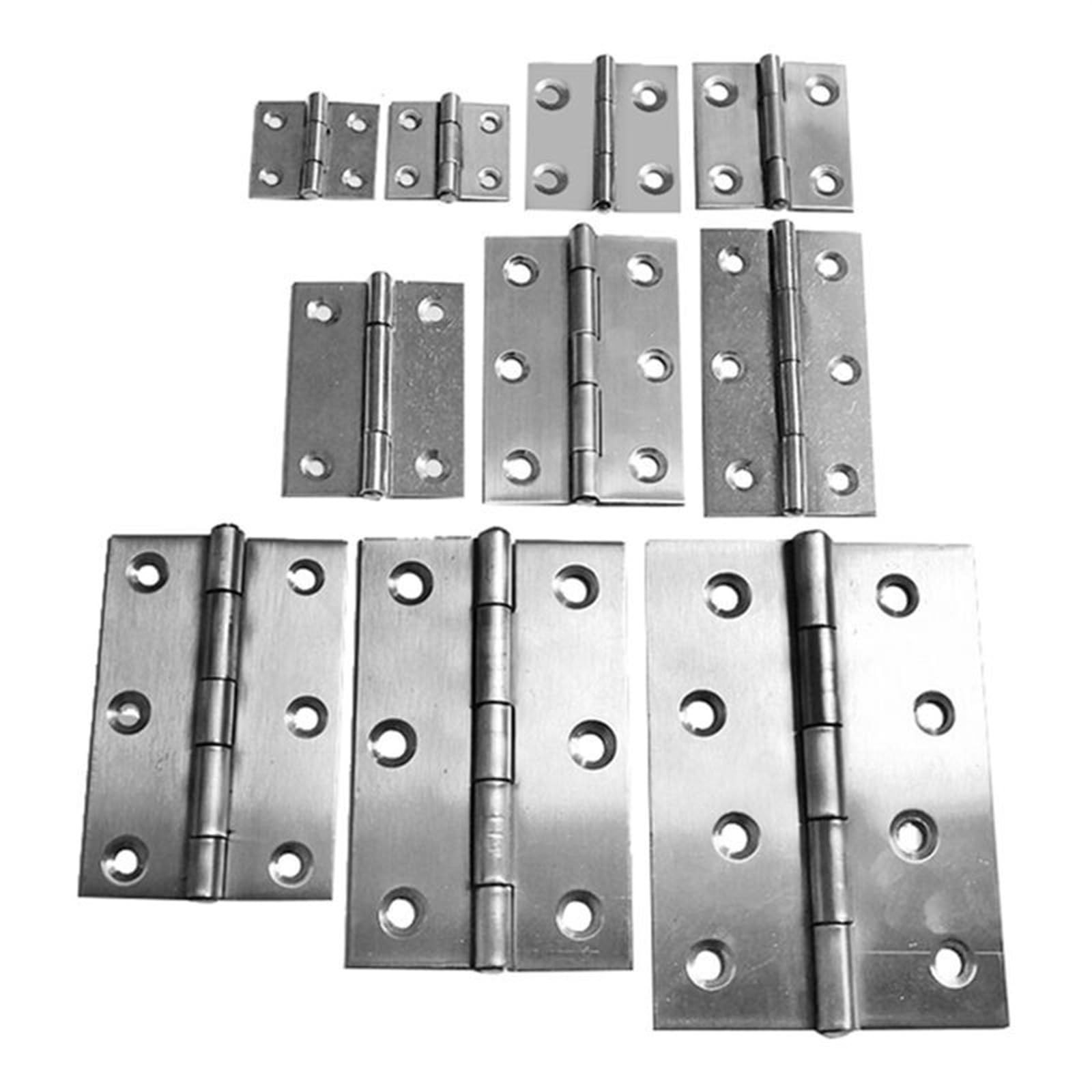Nvsfzgiyg One Color Cabinet Hinges 1.5Inch Stainless Steel Mini Drawer Jewelry Box Silver Door Hinge For Decoration Furniture Hardware 20Pcs