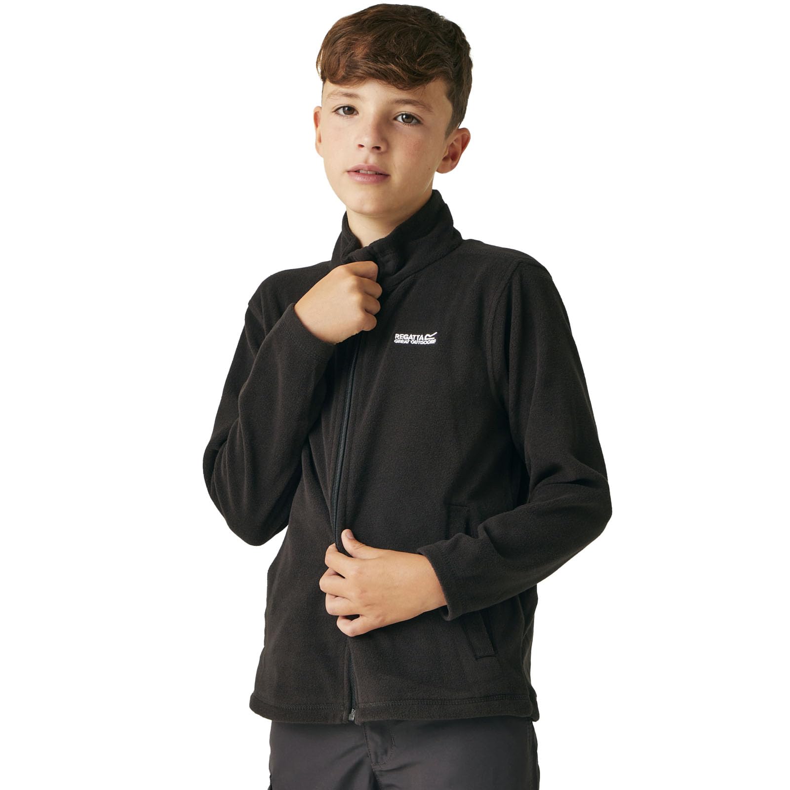 Regatta  Kids Kids' Full Zip Fleece - Black - 7-8 (S)
