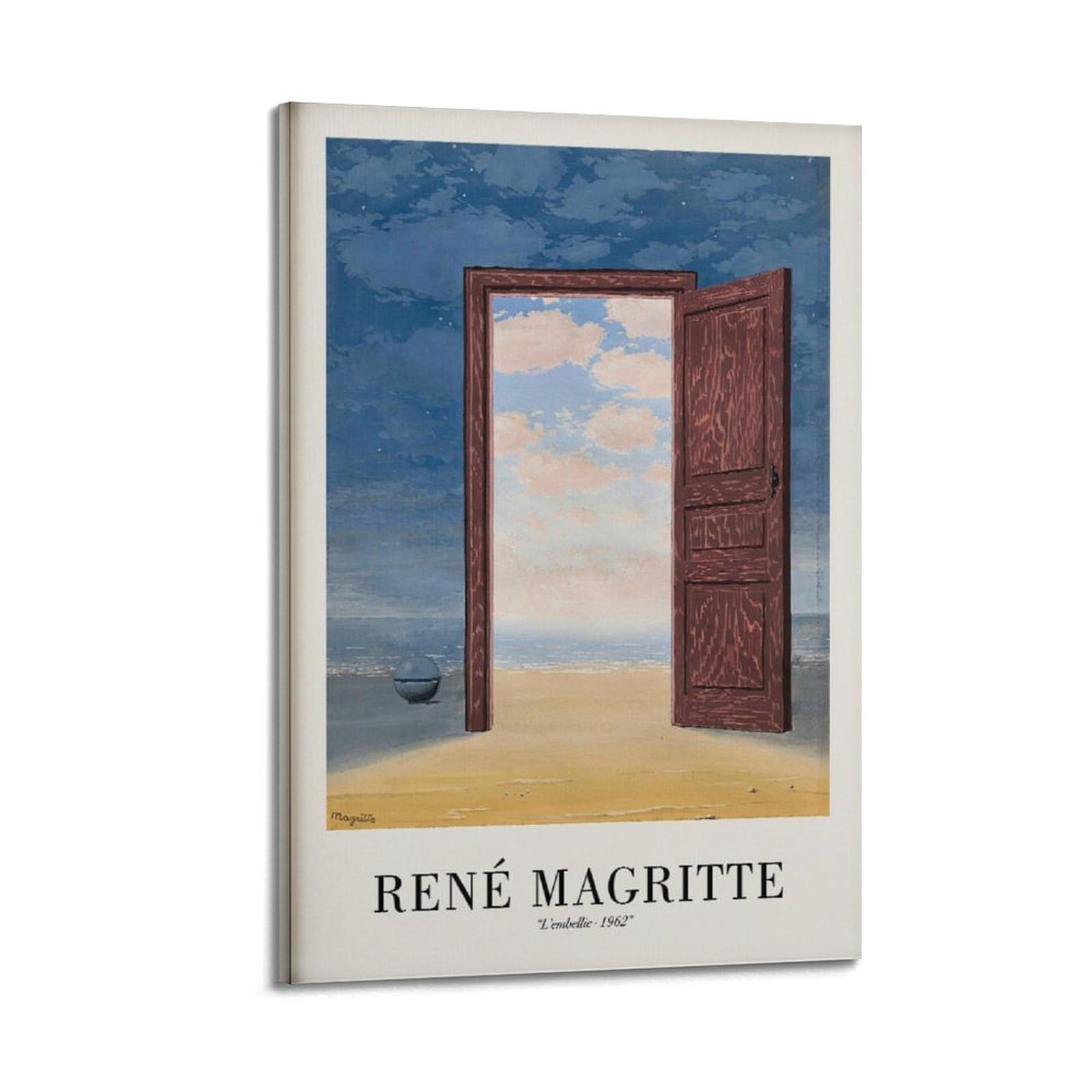 xiaoxiaoshen Rene Magritte L'embellie Surrealist Canvas Poster Wall Art Prints Room Aesthetic Murals Bedroom And Living Decorations 24x36inch(60x90cm)