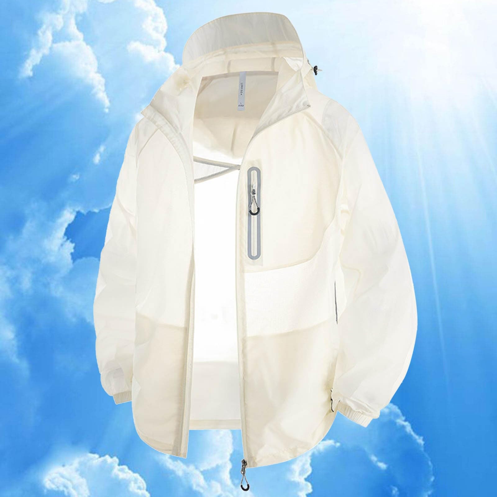 Generisch Sweatjacke Herren Ohne Kapuze Leichte Freizeitjacke, Sonnenschutz, Windschutz, atmungsaktiv, komfortabel, ideal für Outdoor-Sportarten Reisen