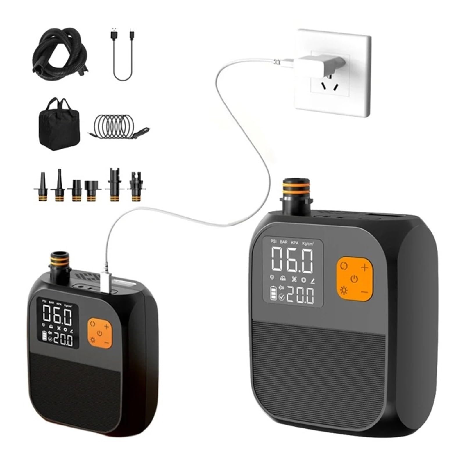 Compressore D'aria Portatile, Pompa For Stand Up Paddle, Elettrica For Kayak E Kitesurf Inflazione Rapida
