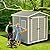 Haull Outdoor Storage Shed Floor Mat Waterproof Outdoor Carport Mat Thickened Soft Patio Furniture Mat Washable with Non Slip Backing, Storage Shed Not Included (6 x 8.2 ft)