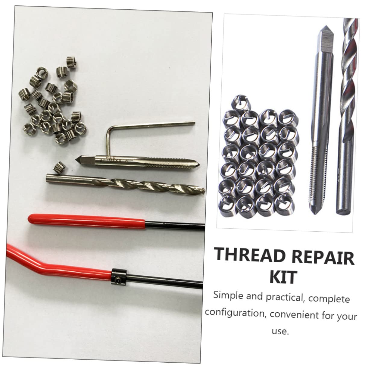 Ciieeo 30pcs Repair Tool Kit Durable Insert for Automotive Thread Restoration and Engine Repair Easy to Use and Efficient