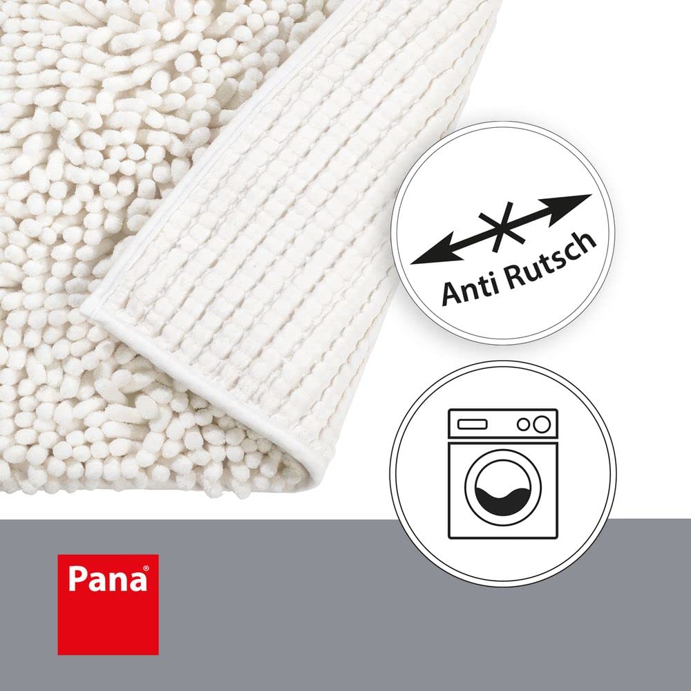 PANA® Premium Chenille badmat rond ( 56 cm) • ronde vezelmat van bijzonder zachte vezels • absorberend en wasbaar • douchemat, badkamertapijt • kleur: lichtblauw