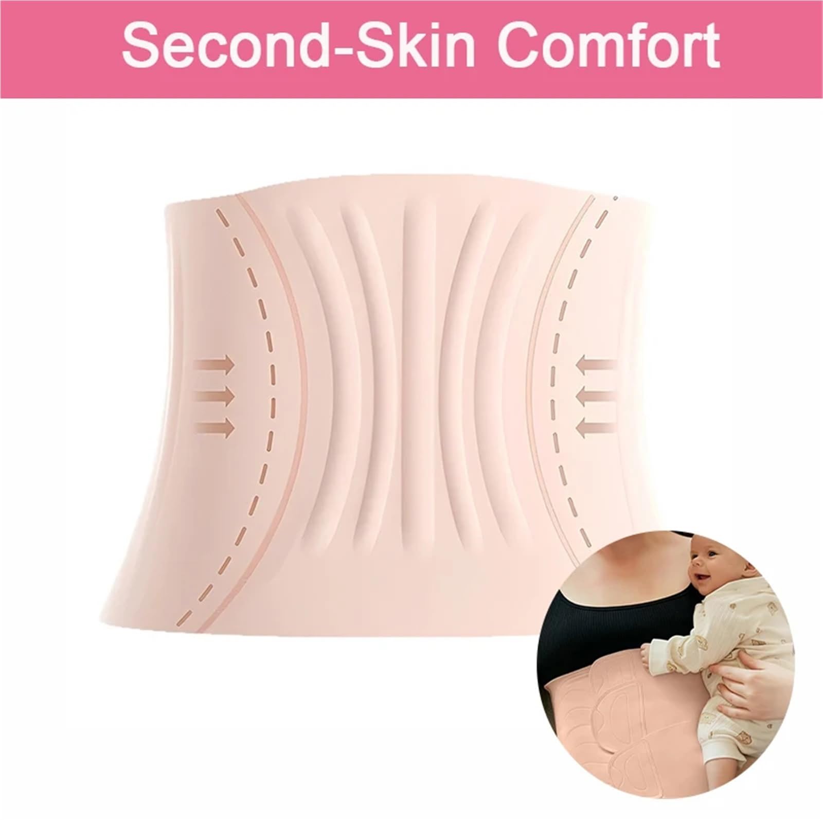 Carpeta Abdominal Posparto para Fiesta Eventos | Cinturón de recuperación de cesárea Soporte de espalda ergonómico, Recortador de cintura ajustable de 3 etapas