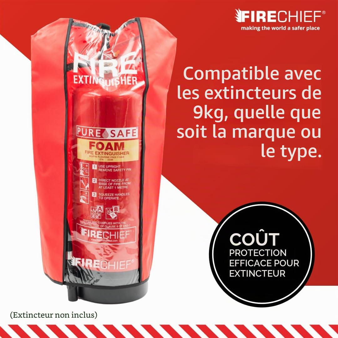 Firechief RPV3 Grande housse pour extincteur Rouge