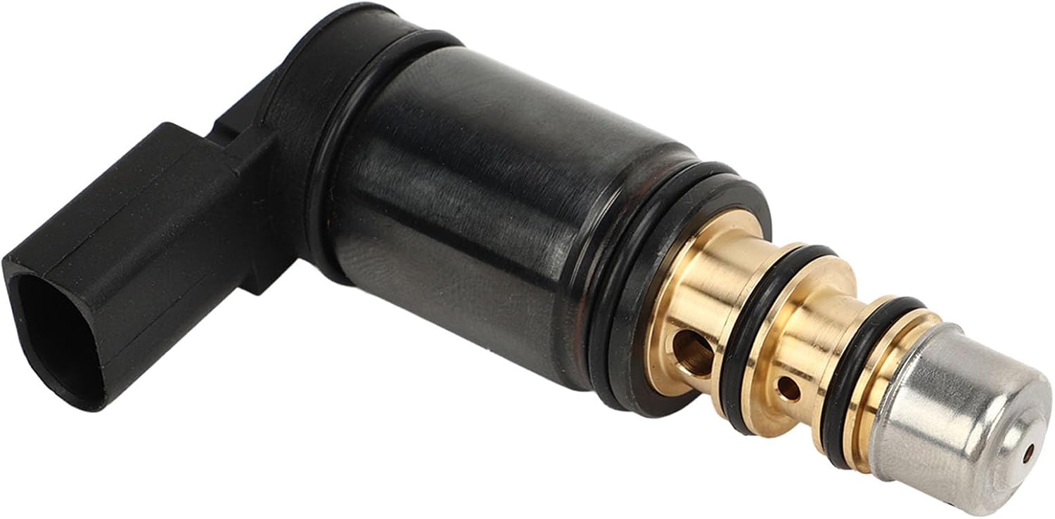 VINGVO AC Compressor Electronic Control Valve, Accuracy Control Valve Replacement for 2.0L Engine, Metal for 6SEU14C Compressor
