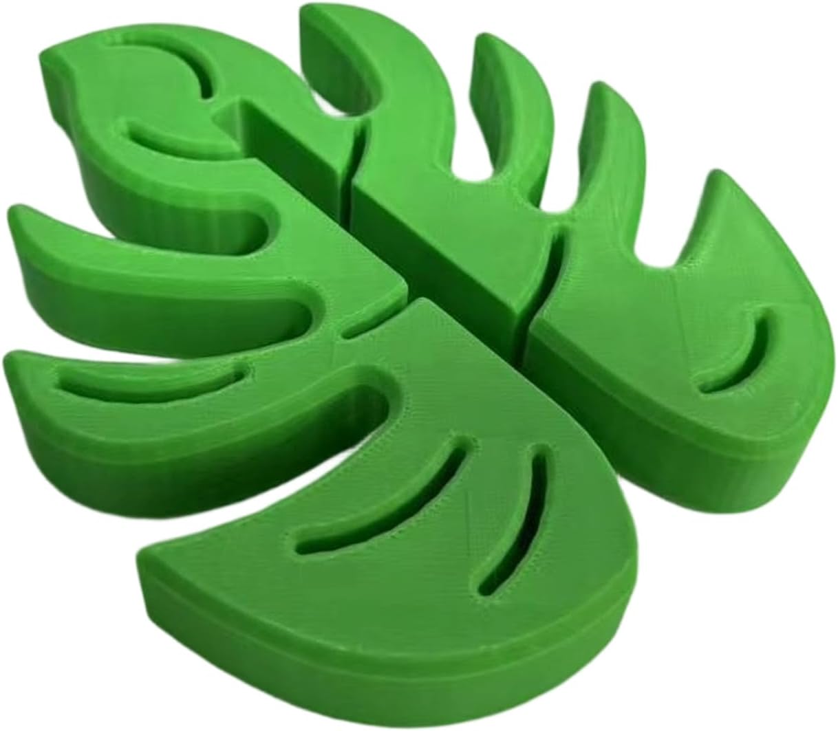 Monstera Shaped Dual Layer Shower Hook Plastic Green Leaf Towel Robe Hanger Nonslip Bathroom Wall Adhesive Hanging Organizer for Shower Enclosure Accessories