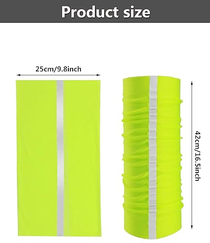 Miniatura 6 de SATINIOR 8 piezas de polaina reflectante para el cuello para hombre, pasamontañas de ciclismo, máscara facial, bandana para el sol para hombre