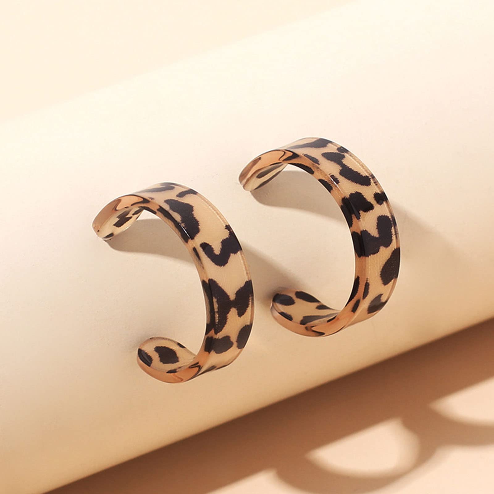 Yienate Orecchini Cerchio Leopardati Goccia Orecchini Acrilico Tartaruga Orecchini Resina Leggera Cerchio Geometrico Screziato Dichiarazione Prom Aperto Cerchio Penzoloni Orecchini Gioielli Per Donne
