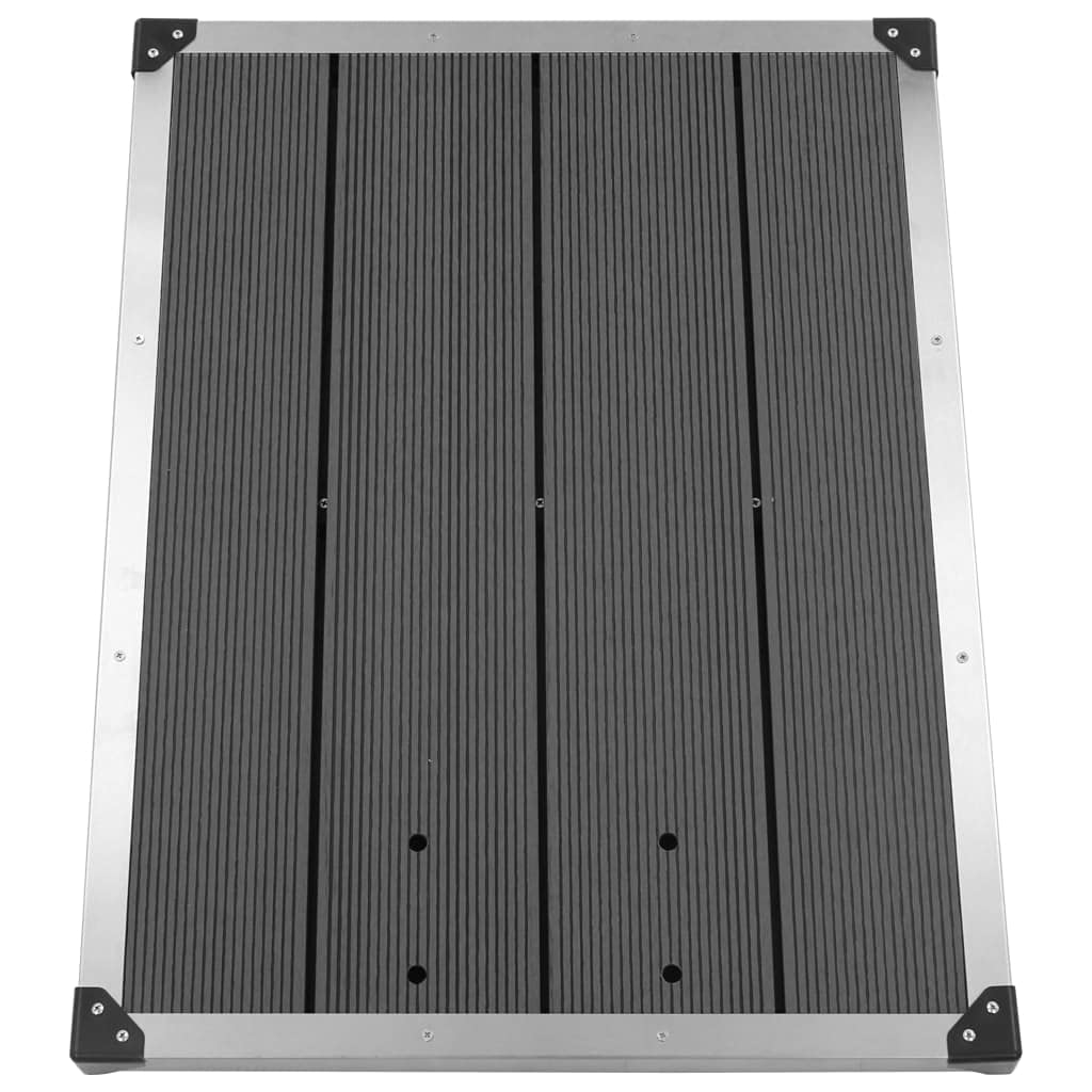 Genérico Plato de Ducha de jardín WPC Acero Inoxidable Gris 80x62 cm,Bricolaje,Fontanería,Piezas y Herramientas para componentes de fontanería,Artículos de Ducha,Platos de ducha-48203