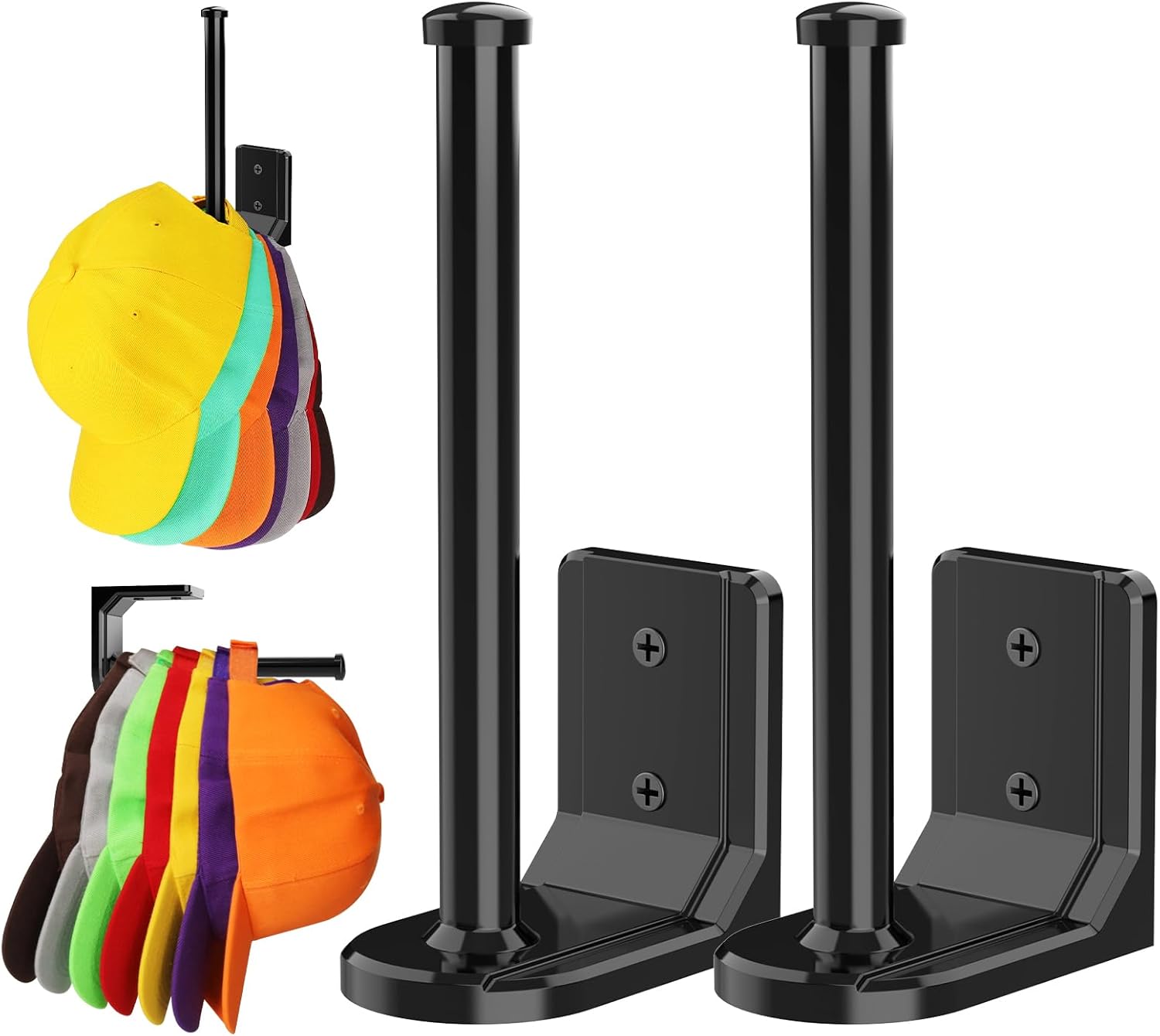 HzTinT 2 Pack Hat Organizer for Baseball Caps Hat Racks for