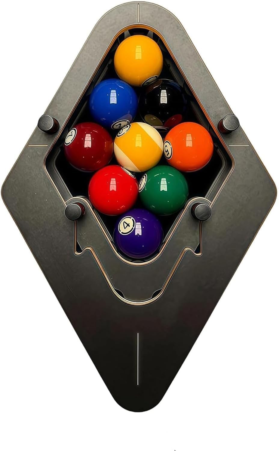 Machined Aluminium Pool Triangle for Consistent Tight Racking,8/9-Ball Pro Precision Billiard Rack,Triangle Billiards Ball Rack,Pool Table Accessory for Billiard Clubs, Bars (A, One Size)