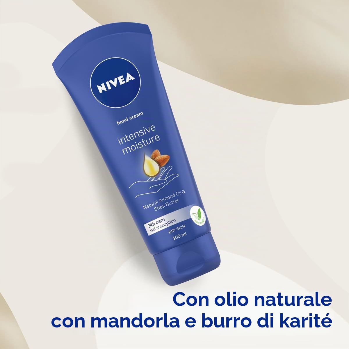 NIVEA Crema per mani idratante intensa con olio di mandorle e burro di karité, 100 ml