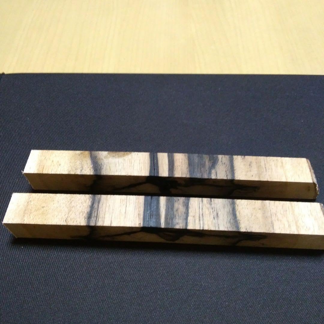 Amazon.co.jp: 銘木黒柿 クロガキ 孔雀杢 ハンドメイド用角材 2