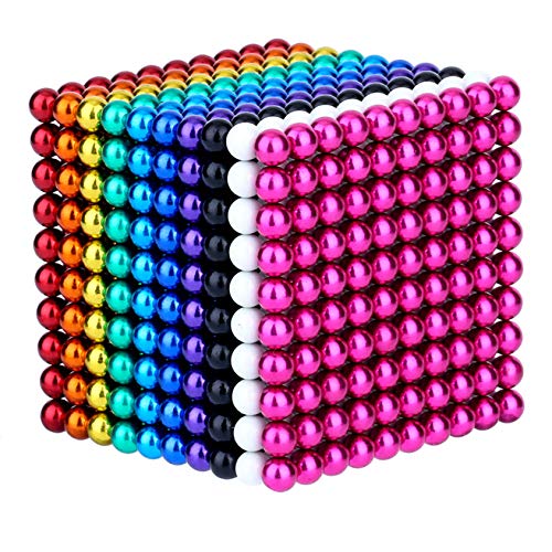 Cushion 1000 Piezas de hematita magn�tica de 5 mm, Cuentas Redondas Sueltas, Entretenimiento para ni�os, Juguete, Trabajo, descompresi�n