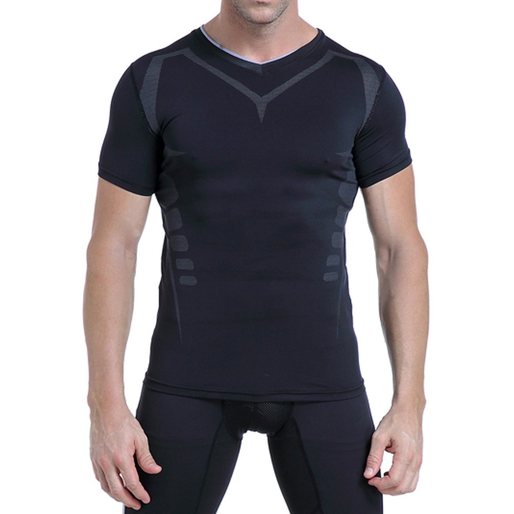 AMZSPORT Maglia a Manica Corta Compression da Uomo Sport Palestra