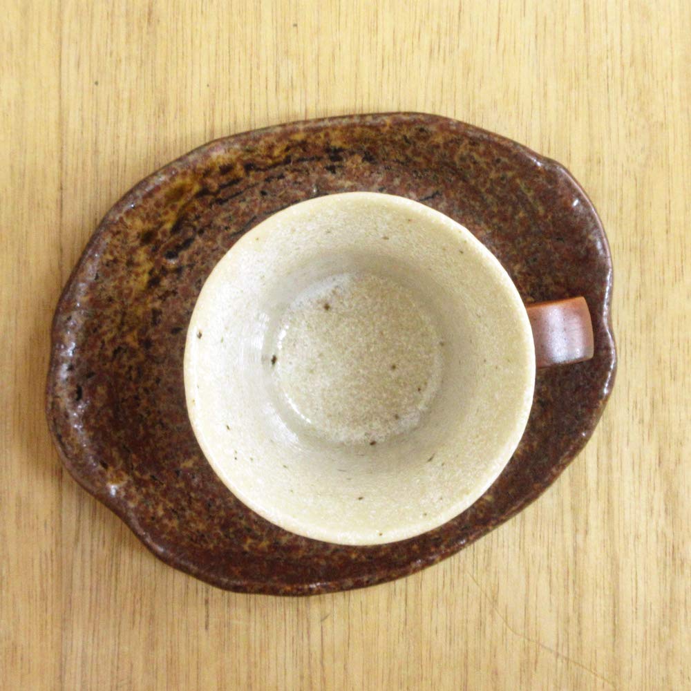 Amazon | コーヒーカップソーサー アメ釉 5客セット 美濃焼 和陶器