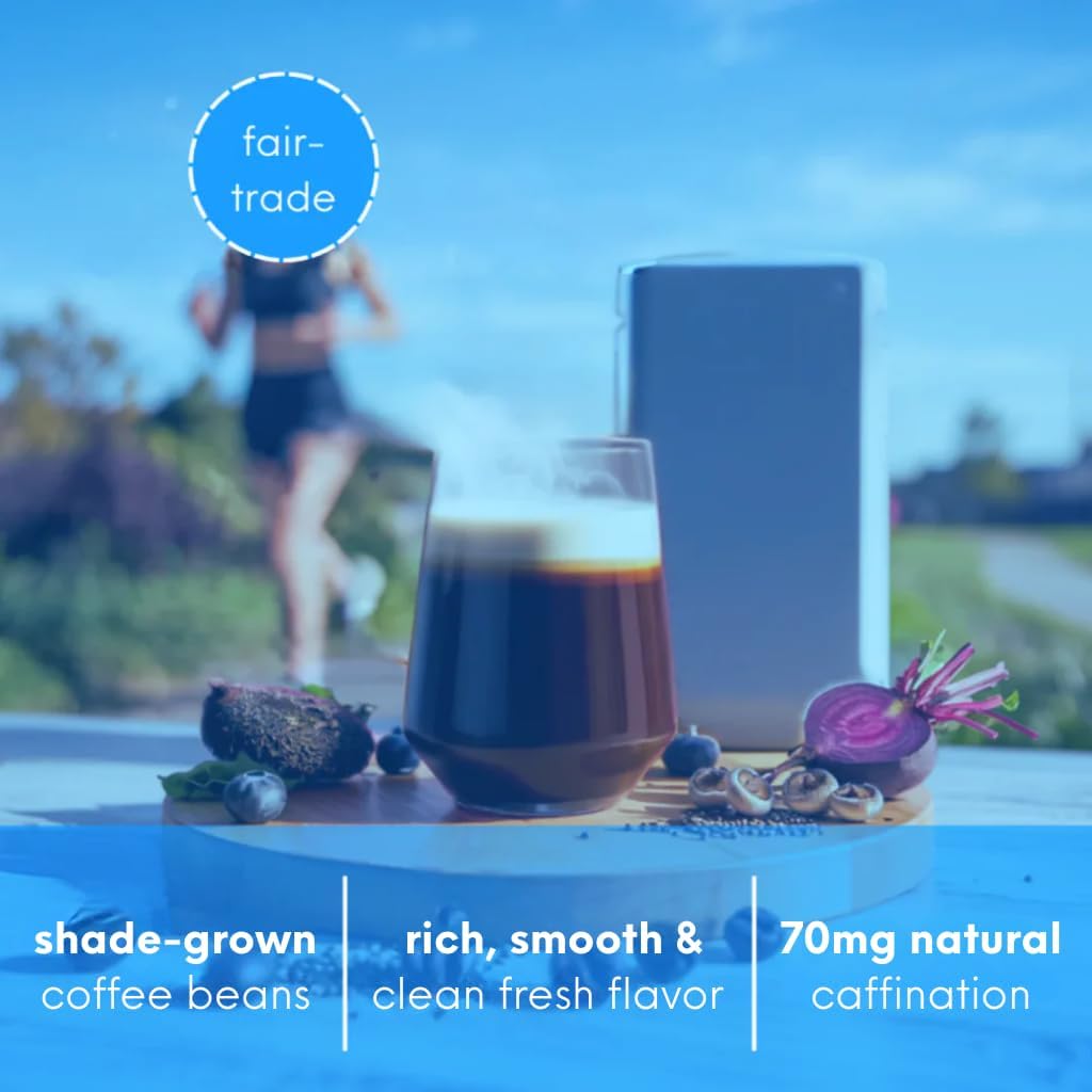 UNBEETABREW Organic Beetroot & Mushroom Coffee – Plant-Based, Energy with Beet Juice, Adaptogens, L-Theanine & D-Ribose – Focus, Strength & Stamina – USA Made with Organic Arabica Beans - 30 Servings